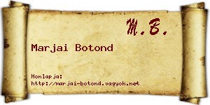 Marjai Botond névjegykártya